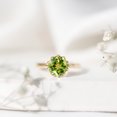 thumbnail image 4 of Rosec Jewels Peridot Solitaire Engagement Ring 2 Carat - August Birthstone Ring for Women - AAA Quality Certified, 14K Yellow Gold, US 7.00, 4 of 8