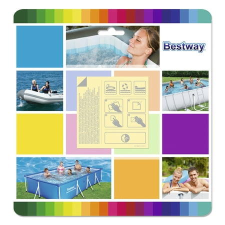 Bestway Flowclear 2.5 x 2.5 Inch Underwater Adhesive Repair Patches | (Best Way To Remove Adhesive From Concrete Floor)