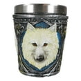 thumbnail image 5 of Ebros Full Moon Alpha Wolf 2-Ounce Shot Glass Resin With Stainless Steel Liners, 5 of 7