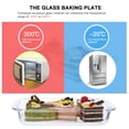 thumbnail image 2 of Omeite Heat-resistant household baking tray tempered baking tray can be heated with high temperature glass large dish tray (rectangular 1L), 2 of 6