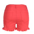 thumbnail image 2 of Aayomet Shorts Athlétiques pour Femmes avec Poignets à Franges Super Courts en Denim (Rouge, S), 2 of 5
