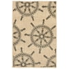 Liora Manne Terrace 1782/67 Shipwheel Neutral Area Rug 23 Inches X 35 Inches