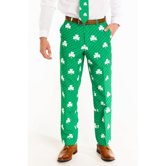 The Blarney Bagpiper - Shinesty Diagonal Striped Clovers Suit Pants  Waist 30