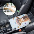 thumbnail image 5 of Renewold Highland Cow Butterfly Blue Auto Center Console Pad Soft Armrest Box Mat Protector Non-slip Middle Console Cover with Pockets Storage Bag Hand Rest Pillow Automobile Decor Accessories, 5 of 9