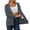 Dark Gray, variant on CAIXIA Post Mastectomy Shirts with Drain Pockets Soft Long Sleeve Zip Up Shirts Clothing
