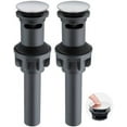 thumbnail image 2 of 2Pack Pop Up Sink Drain with Overflow, Bathroom Sink Stopper for Vessel Sink, Push and Seal Vessel Sink Drainer Stopper, Anti-Clogging Strainer, Gold, 2 of 2