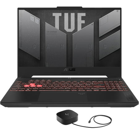 ASUS TUF Gaming A15 (2023) Gaming/Entertainment Laptop (AMD Ryzen 7 7735HS 8-Core, 15.6in 144Hz Full HD (1920x1080), GeForce RTX 4050, Win 11 Home) with G5 Essential Dock