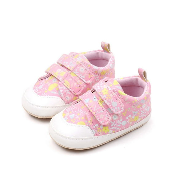 Tao Baby Boys Girls Shoes Non-Slip Rubber Sole Sneakers Infant First Walking Toddler Crib Shoes Newborn Loafers Flats Kids Breathable Sneakers Tennis Shoes Slip On ShoesPink13