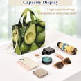 thumbnail image 4 of Avocado Fruit Corduroy Tote Bag Handbag Large Messenger Bag Shoulder Crossbody Zipper Bag Purse, 4 of 8