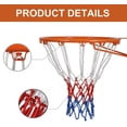 thumbnail image 4 of Red de baloncesto profesional, red de aro de baloncesto, juego de 2 redes de baloncesto de poliéster para uso estándar en interiores y exteriores (12 bucles), 4 of 5
