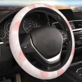 thumbnail image 5 of Fuzoiu Pink Marble Print Elastic Stretch Steering Wheel Cover, Universal 15 Inch Automotive Steering Wheel Cover, Anti-Slip Sweat Absorption Universal Car Accessories for Women Men, 5 of 6