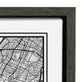 thumbnail image 3 of Kate and Laurel Sylvie New York City Modern Map Framed Canvas Wall Art by Jake Goossen, 18x24 Gray, Geographical Map for Wall, 3 of 7