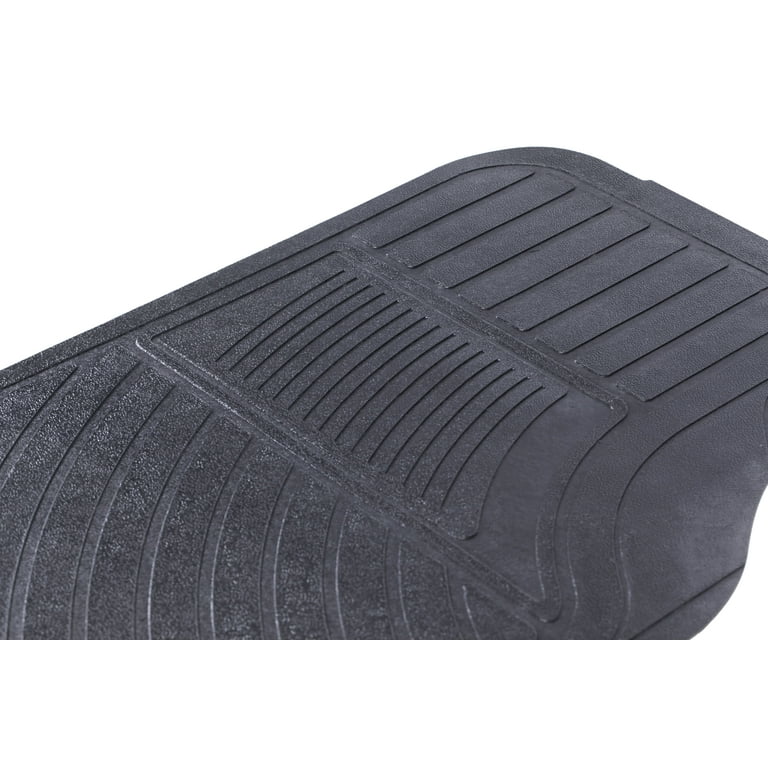 Auto Drive 4pc Rubber Floor Mats Cursor Black - Universal Fit