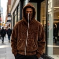 thumbnail image 7 of Zormilly Fleece Jacket Men Winter Fuzzy Zip Up Hoodie with Pockets Balaclava Fashion Warm Coats, S-3XL, 7 of 7