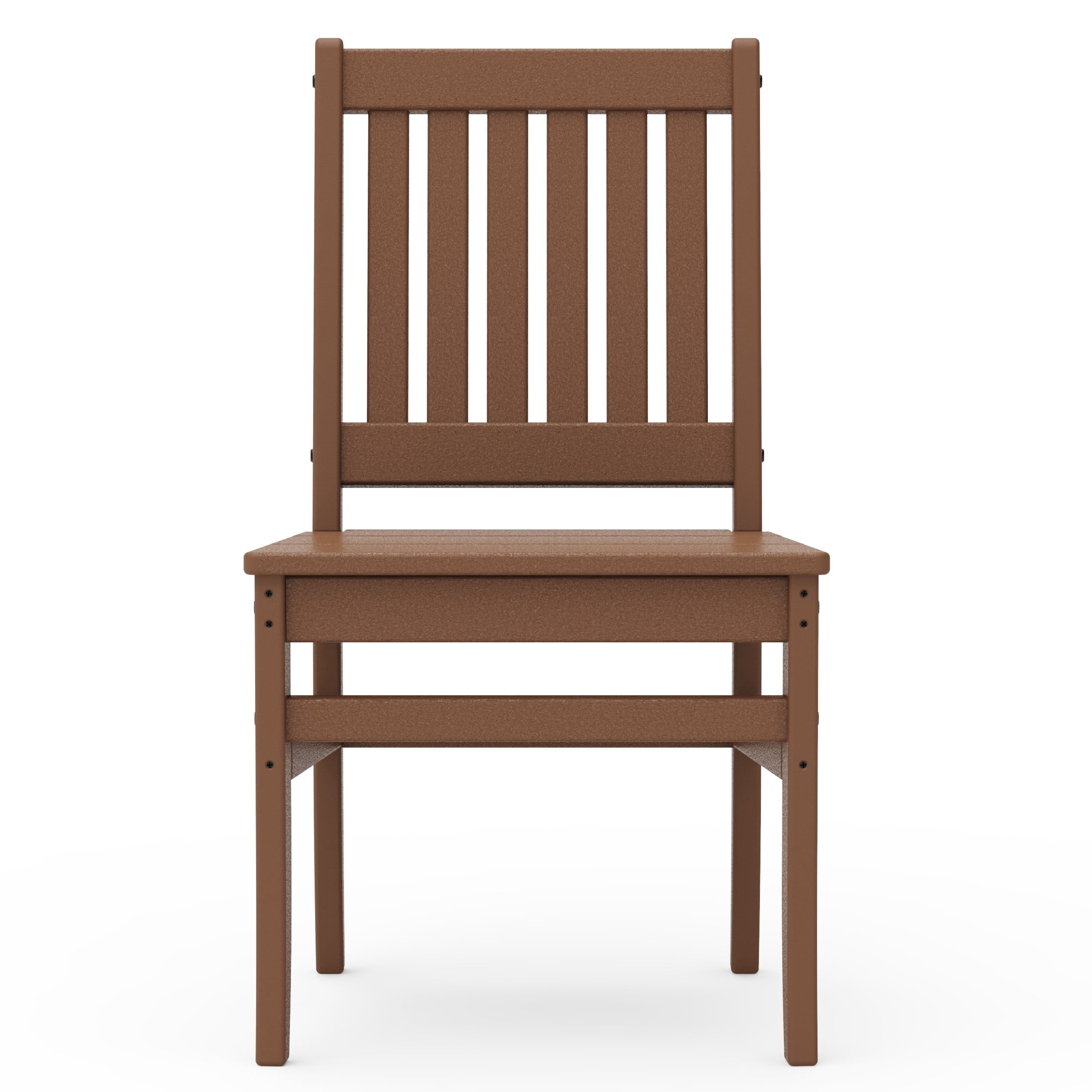 Better Homes & Gardens by POLYWOOD Southlake Outdoor Dining Side Chair (2 Chairs), All-Weather HDPE, Patio Seat, Teak