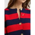 thumbnail image 4 of Buttoned Striped Knitwear Cardigan, 4 of 5