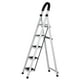 thumbnail image 1 of Escalera Tipo Tijera Plegable de Acero Con 5 Escalones De Goma Antideslizante Para Hogar blanco, 1 of 6
