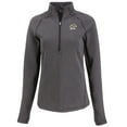 thumbnail image 2 of Women's Cutter & Buck Heather Black Western Michigan Broncos Peshastin Eco Fleece Recycled Raglan Half-Zip Top, 2 of 3
