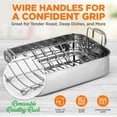 thumbnail image 6 of NutriChef Stainless Steel Roasting Pan with Rack, Oven Roaster with Riveted Handles, Non-Toxic, Dishwasher & Oven Safe, 6 of 6