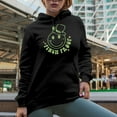 thumbnail image 2 of Pinch Proof & Retro Smiling Face, Leprechaun Humor, St. Patrick's Day Merch Gift, Black Hooded Sweatshirt or Hoodie, Small, 2 of 5