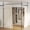 Black, variant on Gymax 4-10 ft (H) 28-142'' (W) Adjustable Floor to Ceiling Tension Rod for Apartment Black