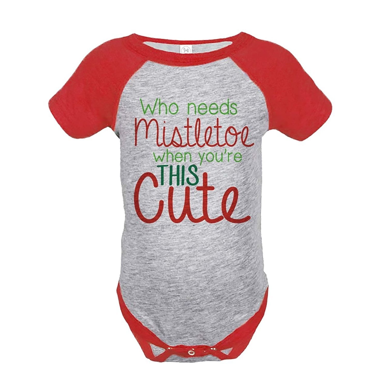 1st CHRISTMAS gift mistletoe cute Personalised baby bodysuit vest babygrow