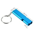 thumbnail image 2 of Uxcell 4Pcs Survival Whistle Double Tubes Whistles Super Loud for Outdoor Light Blue, 2 of 6