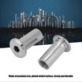 thumbnail image 3 of Nickel Plated Iron Flat Nuts, Round Head Hex Nuts, Sleeve for Furniture (M8 x 22, 30pcs), 3 of 4