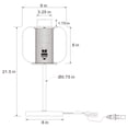 thumbnail image 4 of Ingrid 22-inch Glass Shade Bedside Table Lamp Black, 4 of 4