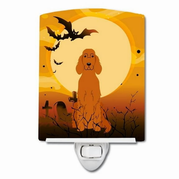 Caroline's Treasures BB4330CNL Halloween Irish Setter Ceramic Night Light, 6x4x3", multicolor