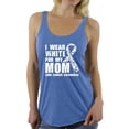 thumbnail image 1 of Awkward Styles Women's I Wear White for My Mom Graphic Racerback Tank Tops Lung Cancer Awareness, 1 of 4