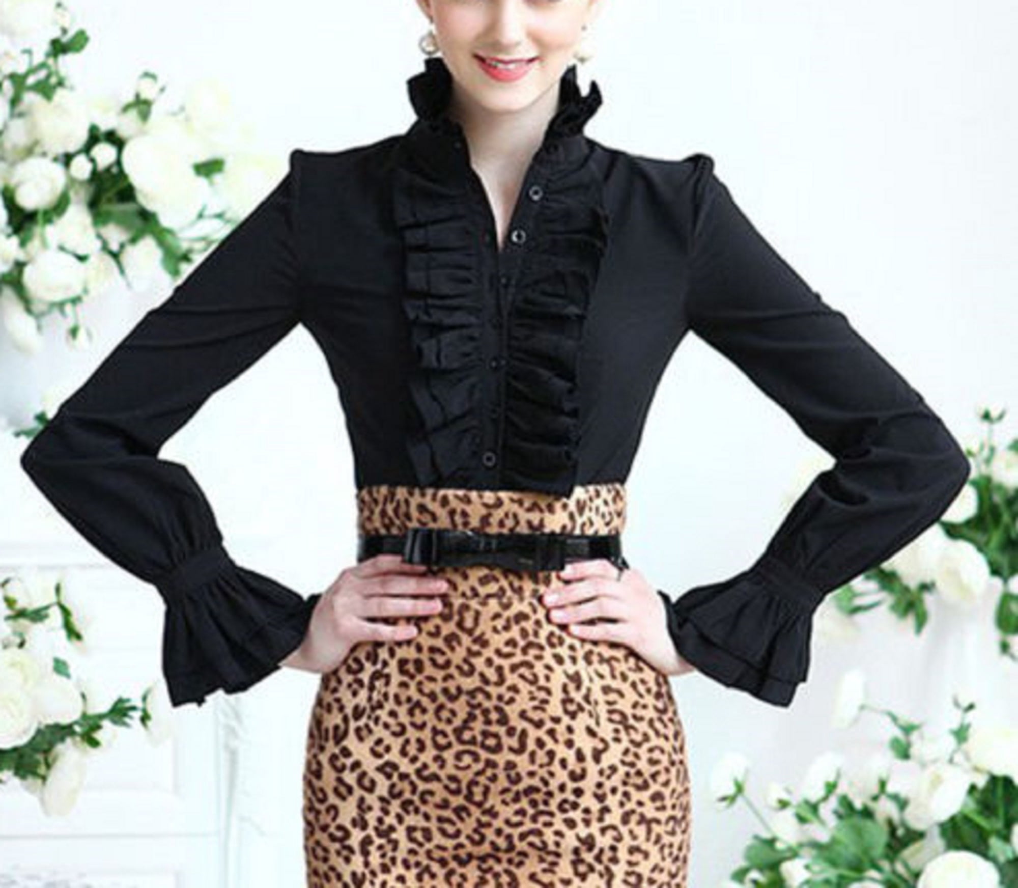 frilly shirts for womens