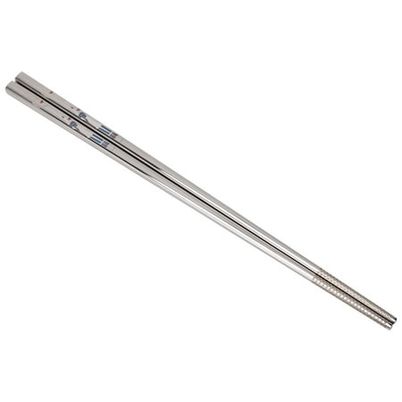

1 Pair Portable Stainless Steel Sushi Chopsticks Engraving Pattern Tableware