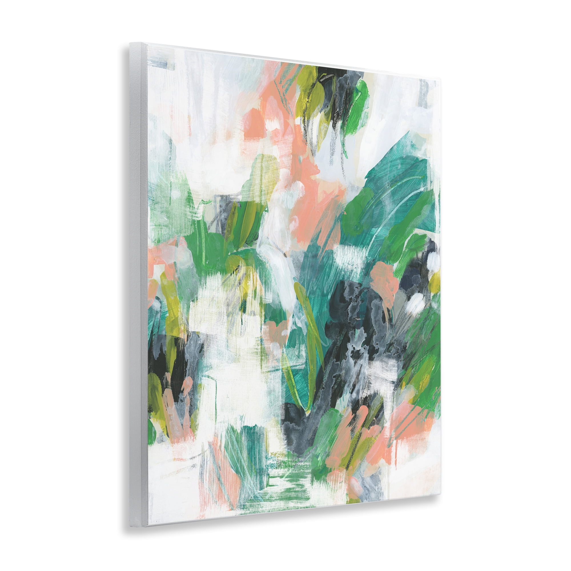 Stupell Industries Chaotic Green Paint Strokes Abstract Painting Unframed Art Print Wall Art, 11 x 14
