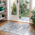 thumbnail image 3 of Bloom Rugs Washable Non-Slip 2x3 Rug - Silver / Dark Gray Traditional Oriental Area Rug for Living Room, Bedroom, Dining Room, and Kitchen - Exact size: 2' x 3', 3 of 9