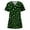 A, variant on Honeeladyy Women's Fashion St. Patrick's Day Printed V-neck Short Sleeve Pocket Workwear Top short tops for women
