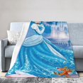 thumbnail image 2 of Manta de dibujos animados de Cenicienta, manta de felpa grande súper suave y esponjosa para niños, niñas y adultos jóvenes, manta de franela cálida y acogedora para sala de estar, sofá cama para, 2 of 7
