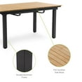 thumbnail image 3 of Greemotion Mackay 61.5"W Outdoor Teak Wood Expandable Dining Table in Natural, 3 of 11