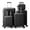 Black, variant on Ktaxon 3-Piece Luggage Set Hardshell Lightweight ABS Carry On Suitcase 360° Spinner Wheels Black