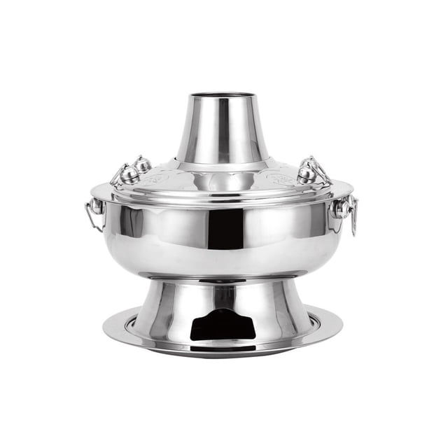 Thickened Stainless Steel Charcoal Chinese Copper Hot Pot Old Beijing Style Hot Pot Chinese Pot Cookware Cookware Set