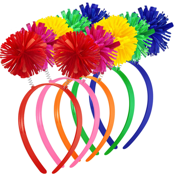 5 Pieces Headband Pom Pom Headband Head Bopper for Costume Party Accessory Cosplay Supplies