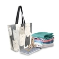 thumbnail image 2 of FORMRS Womens Canvas Tote Bag with Zipper Inner Pocket Shoulder Handbag, White Cute Cats, 2 of 7