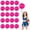 Rose red+Rose red, variant on Cheerleading Poms 12 Pcs Four Finger Handle Handheld Pompoms for Sports Team Cheer Spirit Games Dance Party Adults