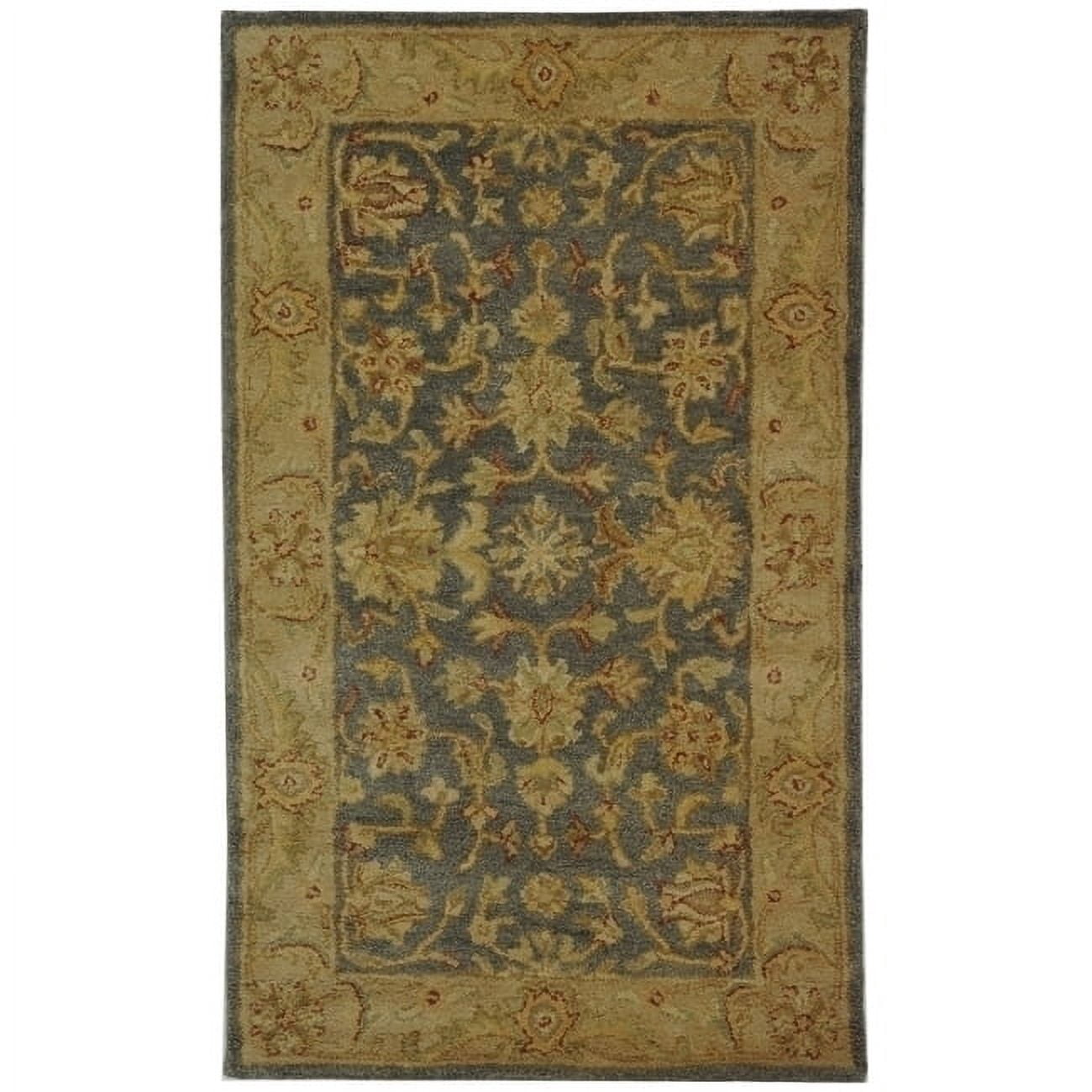 SAFAVIEH Antiquity Bethanie Traditional Wool Area Rug, Blue/Beige, 8'3" x 11'