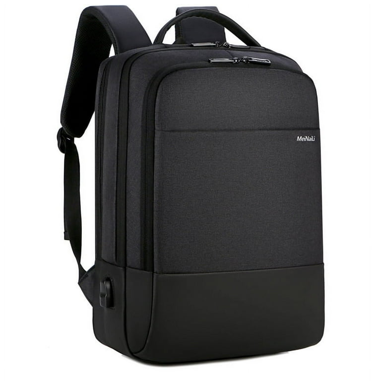Men's Backpack Soft Leather School Bag Large Capacity Casual Business  Travel Computer Bag Simple Backpack