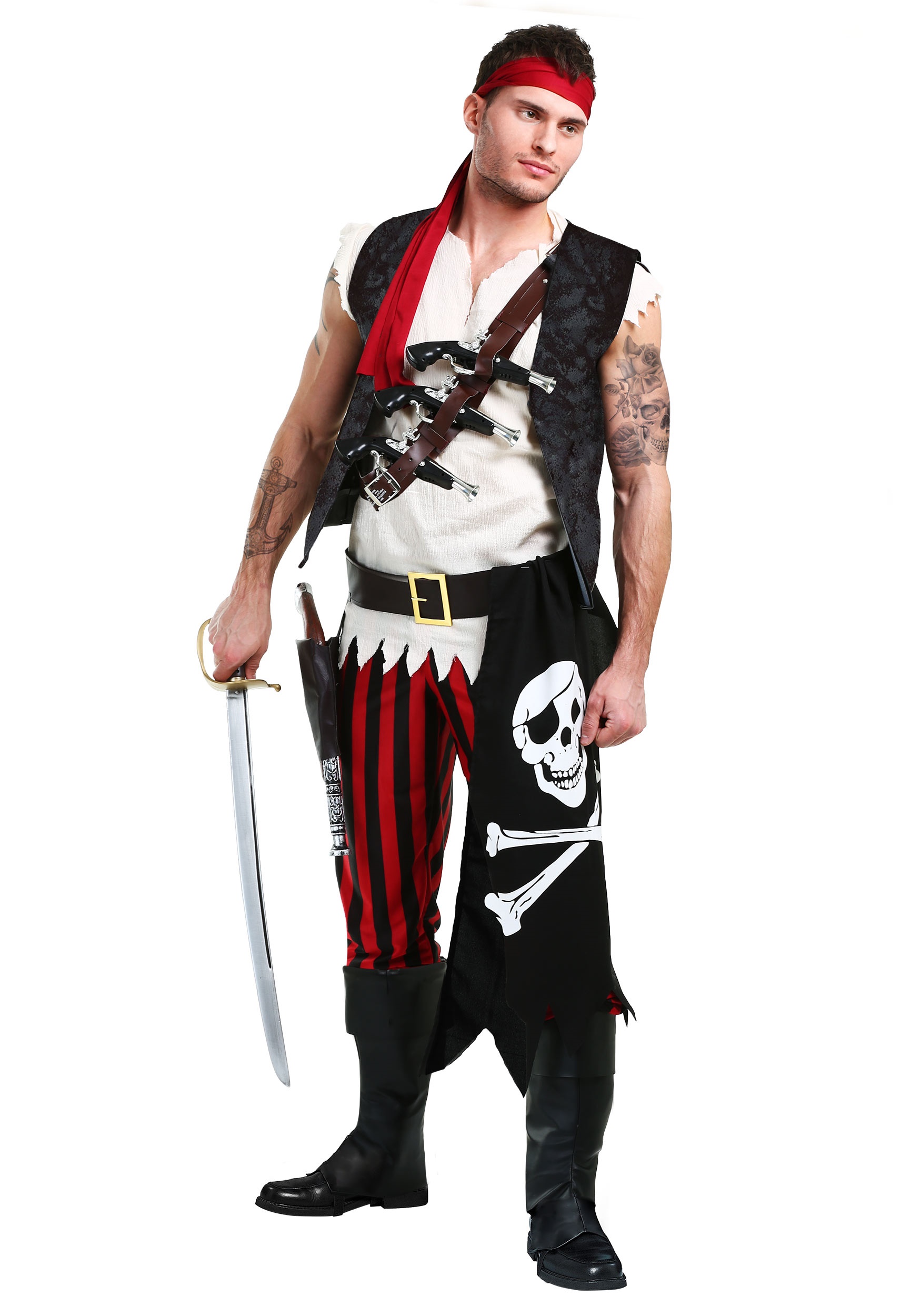 Men's Fighting Deckhand Pirate Costume - Walmart.com