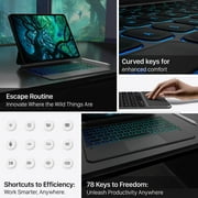 typecase Keyboard Case for iPad Air 13(M4/M3/M2, 2026/2025/2024), iPad Pro 12.9(3rd-6th Gen) - Wireless with Trackpad, Thin & Backlit, Slim Rugged Folio,Black