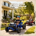 thumbnail image 3 of iYofe 36V Electric Ride on Car, 500W Electric Car for Kids with EVA Wheel, Max Speed 9 mph, Spring Suspension, Adjustable Seat, Bluetooth, Powered Ride on Toys for Big Kids Boys Girls, Blue, 3 of 10