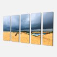 thumbnail image 2 of Beach with Dark Clouds above Ocean - Large Seashore Canvas Art Print, 2 of 3