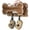 Brown, variant on Decorative Dog Leash Holder for Wall - Bone Shape Key Holder Wall Mount with 5 Cute 3D Doggie Paw Key Hooks & Floating Shelf to Organize Dog Stuff - Wall Decor Living Room for Pet (Dark Acacia)
